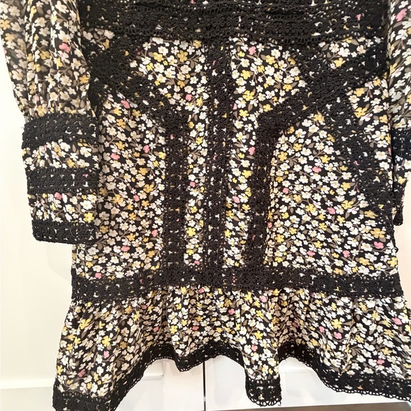 Topshop crochet detail and floral print minidress - Picture 4 of 8